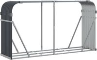 vidaXL Rangement de bois de chauffage 180x45x100 cm acier galvanisé anthracite