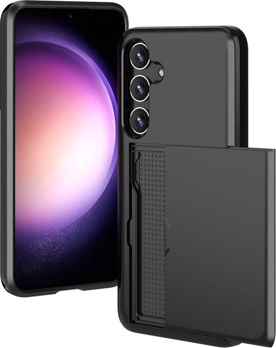 iMoshion Hoesje Samsung Galaxy S24 Plus - Backcover met pasjeshouder - Zwart