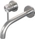 Brauer Brushed Carving Inbouw Wastafelmengkraan met Gebogen Uitloop en Rozetten Model A2 RVS Geborsteld PVD