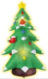 Vegaoo Opblaasbare Kerstboom 183 cm Wit Licht LED