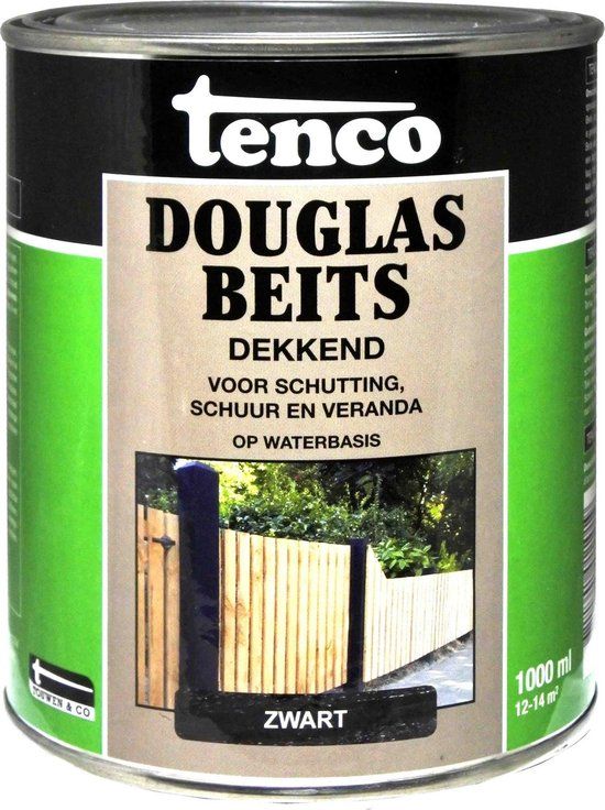 Tenco Douglas Beits Waterbasis Dekkend Zwart - 1 Liter