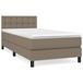 VidaXL Boxspringbed met matras, taupe, 80x200 cm, gestoffeerd