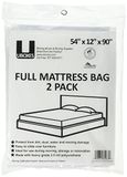 Uboxes Volledige matras poly hoezen, 137,2 x 30,5 x 228,6 cm, 2 stuks, transparant (FULLSCOVER02)
