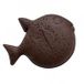 Tapis sensoriel en forme de poisson, marron, doux, 1 pièce