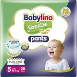 Babylino Sensitive Cotton Soft Luiers Maat 5, Pants Junior (10-16 kg), 20 Stuk