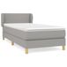 vidaXL Boxspringbed met matras, stof, lichtgrijs, 80x200 cm