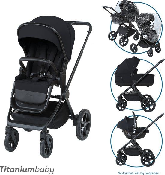 Titaniumbaby Urban Lush Black 2-in-1 Kinderwagen