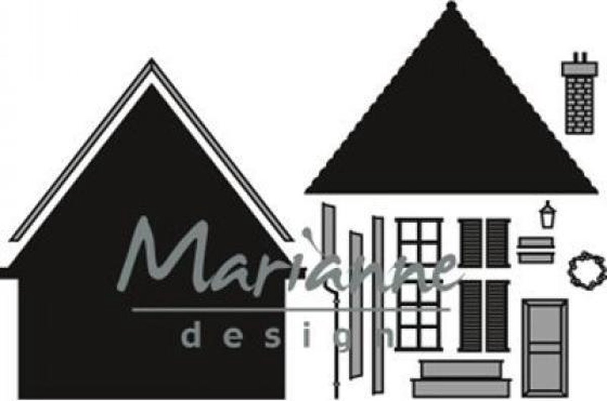 Marianne Design Craftables - snij- embosstencil - Bouw een huis