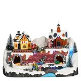 Luville Christmas village with cars battery operated l33xb19,5xh22,5 cm