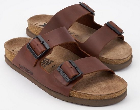 Mephisto NERIO Heren Slipper - Kastanjebruin - Maat 44