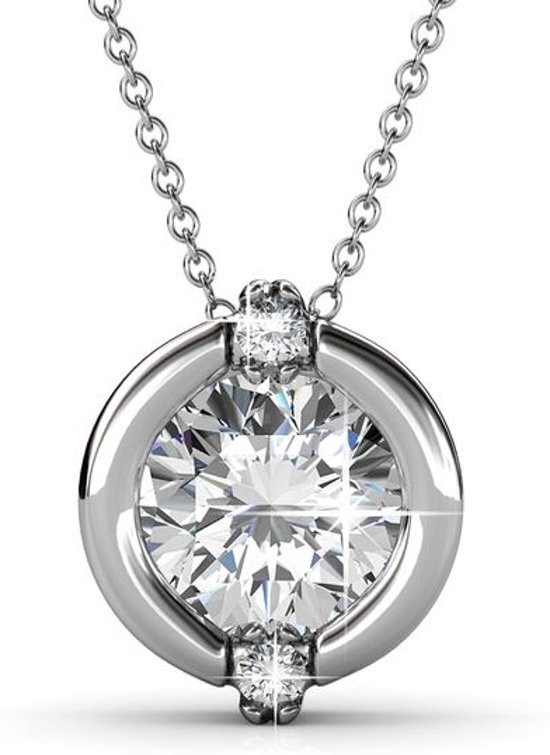 Yolora ketting - Swarovski kristal - Zilverkleurig - 6 mm - Dames - the Moon