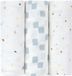 Lässig Hydrofiele luier Swaddle & Burp Doek L GOTS (3 stuks) - Happy Fruits - Blue