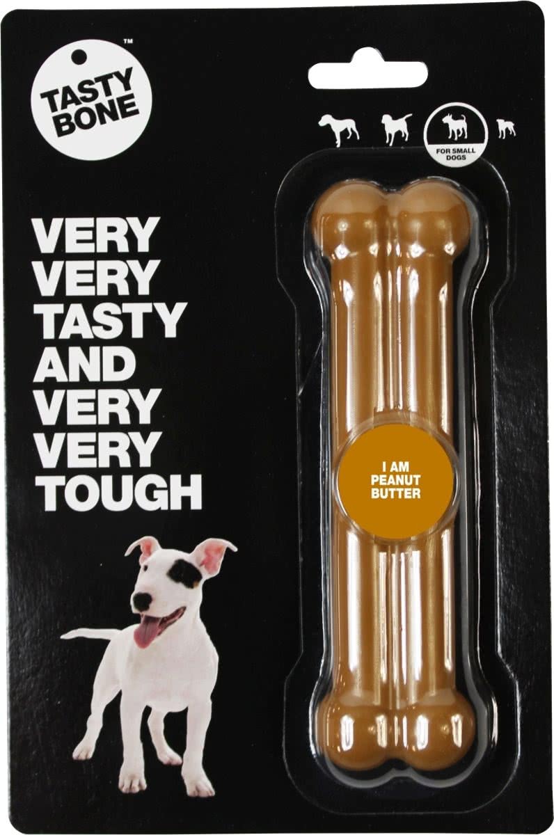 TASTY BONE Peanut Butter - Hond - Kauwspeelgoed - Small: 15 cm - Honden tot 15 kg