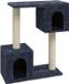 vidaXL Arbre à chat avec poteaux à gratter en sisal 60 cm gris foncé