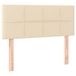 VidaXL Hoofdbord Crème 80x5x78/88 cm Stof