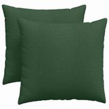 vidaXL - Zitkussens - 2 stuks - Donkergroen - 45 x 45 cm - Corduroy stof