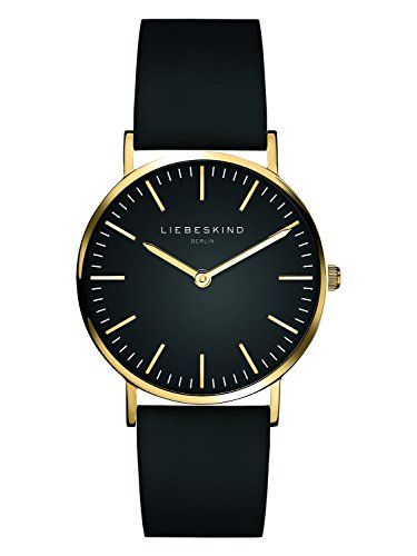 Liebeskind Berlin LT-0095-LQ Dames Kwartshorloge Met Lederen Armband, 34mm, Goud/Zwart