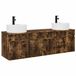 vidaXL Badkamerkastenset 3 st Gerookt eiken 49 x 44,5 x 65 cm