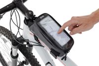 ZEFAL Console Pack Top-Tube Bag - Waterdichte Fiets Frametas met ingebouwde telefoonhouder - Zwart - T1-1 liter