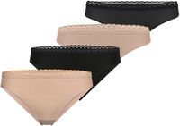 NUR DIE Slip Daily Micro Slip + String Vrouwen zwart/beige XL