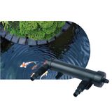 AQPOND UV-sterilisator voor vijvers – UV-C zuiveraar voor algen- en groenwatercontrole – sterilisatiesysteem voor vijvers, tuinvijvers en fonteinen, 1700 l/u, 11 watt