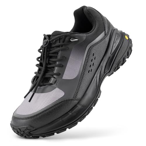 Fitville Heren Extra Breed Trekkingschoenen Antislip Outdoor Schoenen Ademend Bergschoenen Lichtgewicht Wandelschoenen Breed Sneakers Donkergrijs 44 EU X-Breed