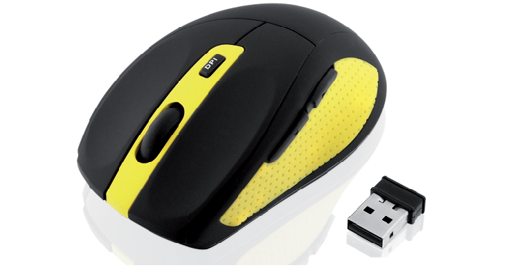 iBox iBox BEE2 PRO Muis Zwart, Geel