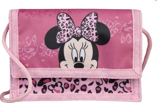 4KidsOnly Undercover Minnie Mouse Portemonnee met Koord en Klittenband - Kunststof - Multicolor