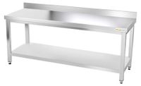 GOLDINOX plan de travail en acier inoxydable, 1800 x 600 mm, qualité premium