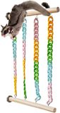 Merkloos / Sans marque Wan GmbH Klimketting Speelgoed - Houten Klimtouw - Dierenverrijking Binnen - Natuurlijk Gedrag Stimuleren - 30x20x1.5 cm - Houtkleur