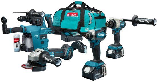 Makita DLX4194TX1 Accu combiset 4-delig 18V 5.0Ah in tas