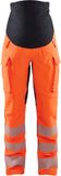 Blåkläder High Vis Zwangerschapsbroek met 4-weg stretch 7100-1642 - High Vis Oranje/Zwart - L