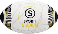 Teamswear Stadium Rugbybal - Wit / Geel - Maat 4