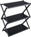 Merkloos / Sans marque Wan GmbH Camping Plank - Opvouwbaar Bureau - Outdoor Organisatie - Drielaags Systeem - 36.5 cm Hoog - Zwart