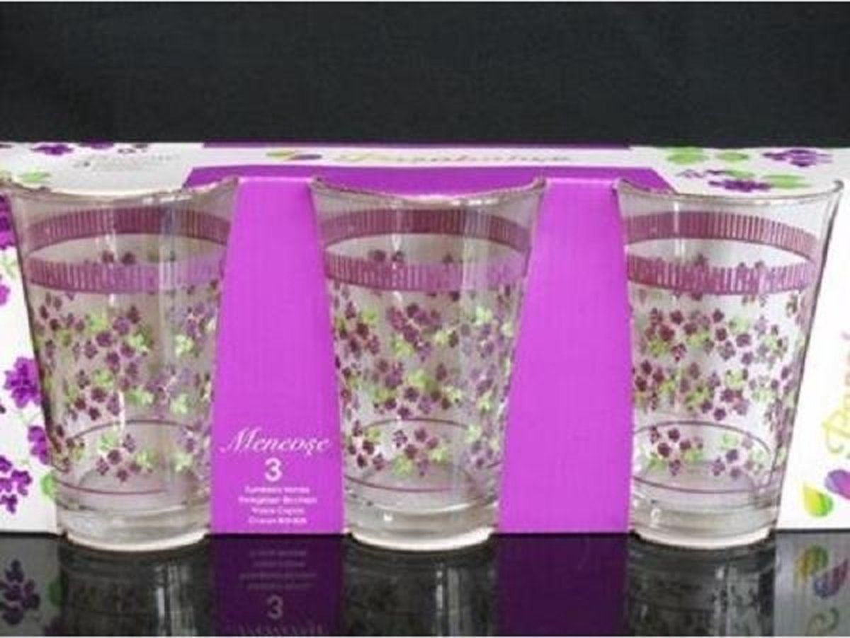 Bormioli Rocco Waterglazen 290 ml 6 Stuks Roze/Transparant/Glas