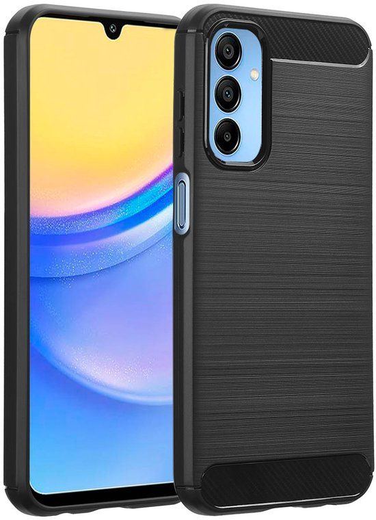 imoshion Hoesje - Geschikt voor Samsung Galaxy A15 (4G) / A15 (5G) - Brushed Backcover - Zwart
