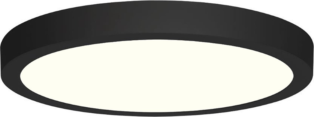 Qualu LED Downlight - 18W - Natuurlijk Wit 4200K - Mat Zwart - Opbouw - Rond - Aluminium - Ø225mm