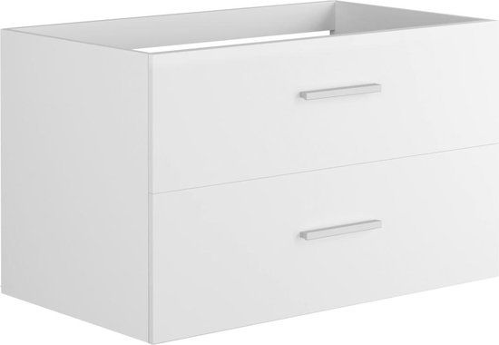 Hangende wastafelkast - Wit - 80 cm - KAYLA