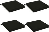 vidaXL 4-Piece Zitkussens SOEST 100% Polyester Zwart