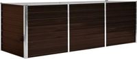 vidaXL Plantenbak verhoogd 240x80x77 cm gegalvaniseerd staal bruin