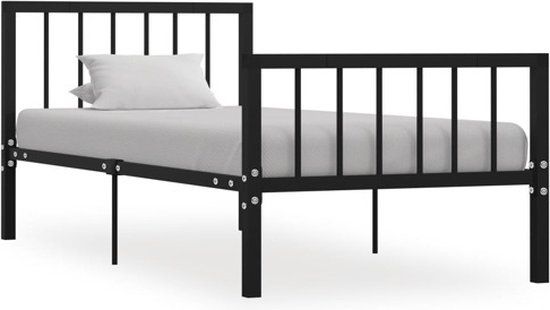 vidaXL Bedframe Metaal Zwart 100x200 cm