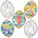 Baker Ross FN086 Mythical Creatures Color-in Window Decorations - Pack van 16, Stained Glass Effect Kids Craft