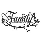 Family Where Life Begins Love Never Ends Woordbord metalen wanddecoratie, zwart woondecoratie muurkunst decoraties, letters citaten bord voor woonkamer slaapkamer keuken binnen buiten decor (44,5 x