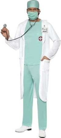 Smiffys Carnaval Dokter/Chirurg kostuum - heren 48/50