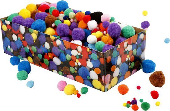 Creativ company CC Pom-Poms Multigekleurd 5-40 mm 720 stuks