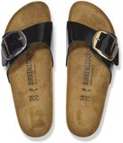 Birkenstock Madrid Slippers Met Grote Gesp - Zwart - Vrouwen - Maat 40