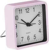 Atmosphera Wekker/alarmklok Dawn - Roze - Kunststof - 8 x 8 cm