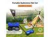 DOUBLE FISH BX-01 Ensemble de badminton familial d'extérieur avec filets, raquettes, volants et poteaux
