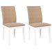 VidaXL Eetkamerstoelen 2 stuks Massief Hout Rubber Wit