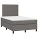 Maison Exclusive - Lit boxspring avec matelas et éclairage LED, gris, 120x190 cm, similicuir